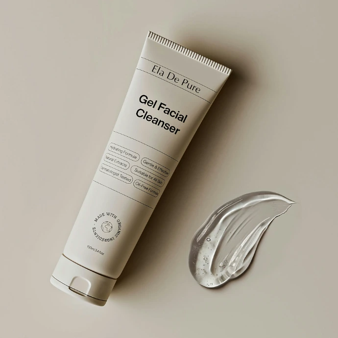 A gel facial cleanser is pictured